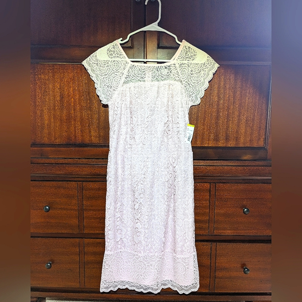 Pink Lace Dress / Shabby Chic Dress